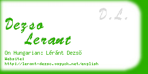 dezso lerant business card